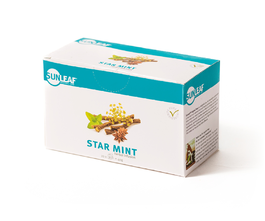 Sunleaf green tea mint 2gr - Tea star mint - 3000106